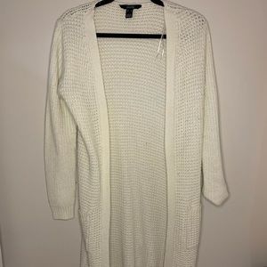 Off-white long cardigan
